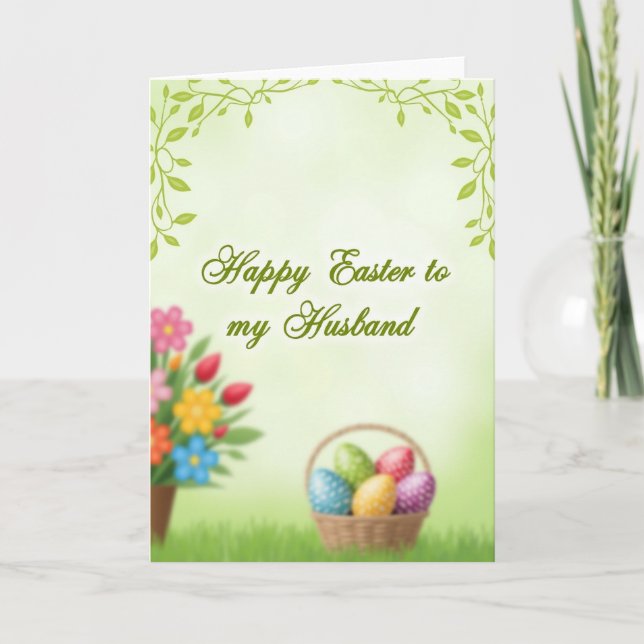 Cartão Spring Blossoms Easter Card (Frente)