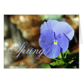 Cartão Spring Blue Pansy Any Occasion Card