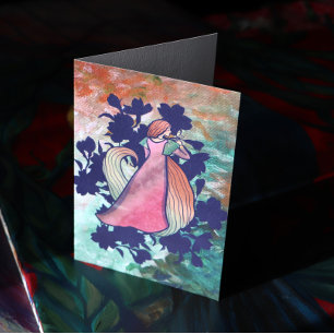 Cartão Spring Goddess Butterfly Art