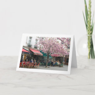 Cartão Spring in Paris Folded Blank Greeting Card