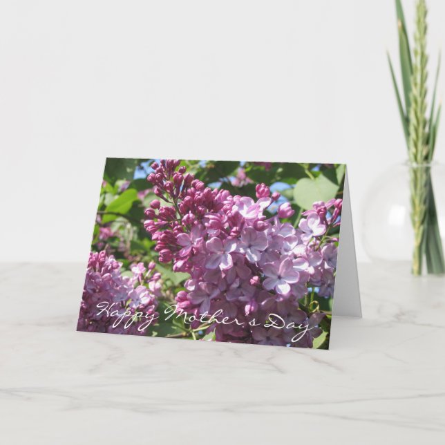Cartão Spring Lilac Mother's Day Card (Frente)