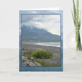 Cartão Spring on a Kaikoura Beach Greeting Card