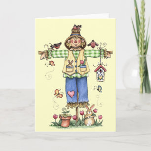 Cartão Spring Scarecrow - Greeting Card