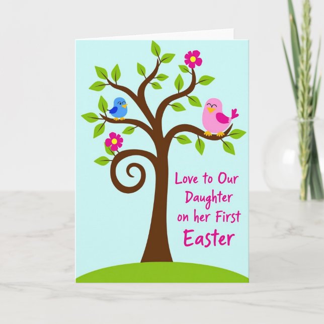 Cartão Spring Tree Daughter Easter Card (Frente)