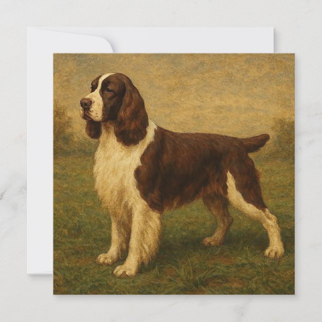 Cartão Springer Spaniel Inglês (Frente)