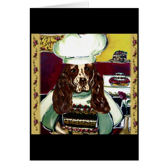 Cartão Springer Spaniel Inglês (Frente)