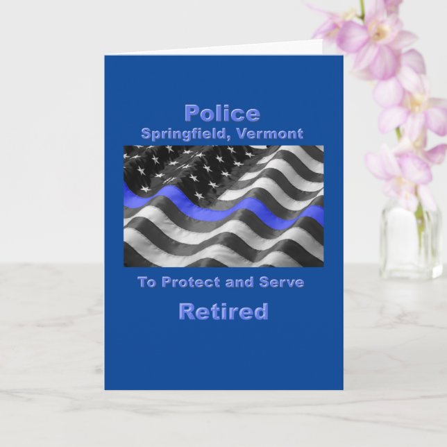 Cartão Springfield, Vermont. Polícia (Orquídea)