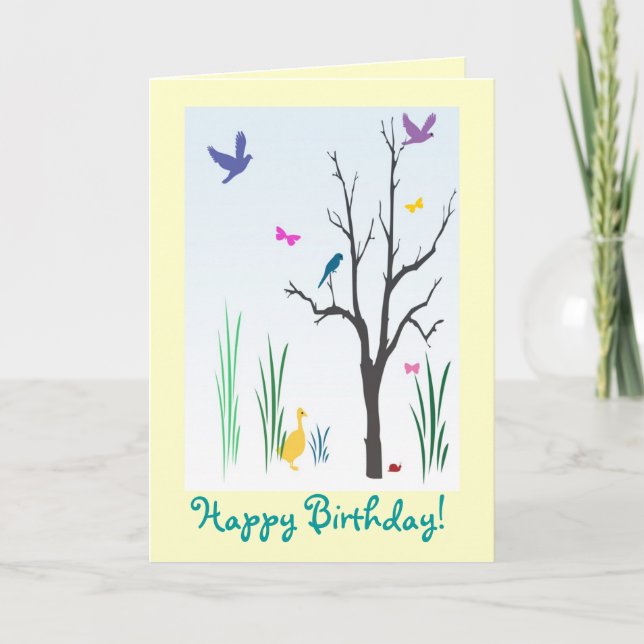 Cartão Springtime Birthday (Frente)