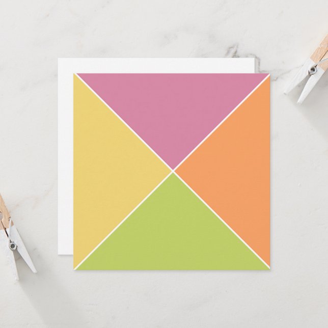 Cartão Springtime Sherbet Argyle (Frente/Verso In Situ)