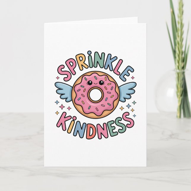 Cartão Sprinkle Kindness | Rosquinha (Frente)