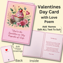 Sprinkles no Cupcake com Namorados Poem de Amor