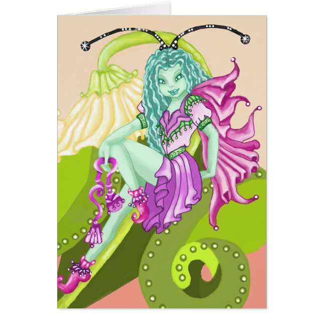 Cartão Sprite feericamente azul (Frente)