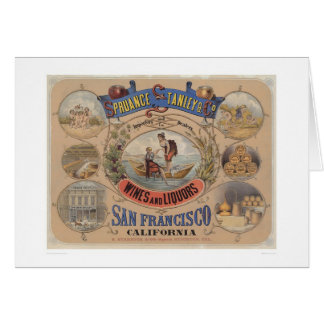 Cartão Spruance Stanley & Co., vinhos & licores, SF