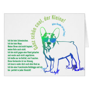 Cartão Spruchkarte Französische Bulldogge