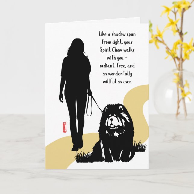 Cartão SPUN FROM LIGHT Chow memorial (Flor Amarela)