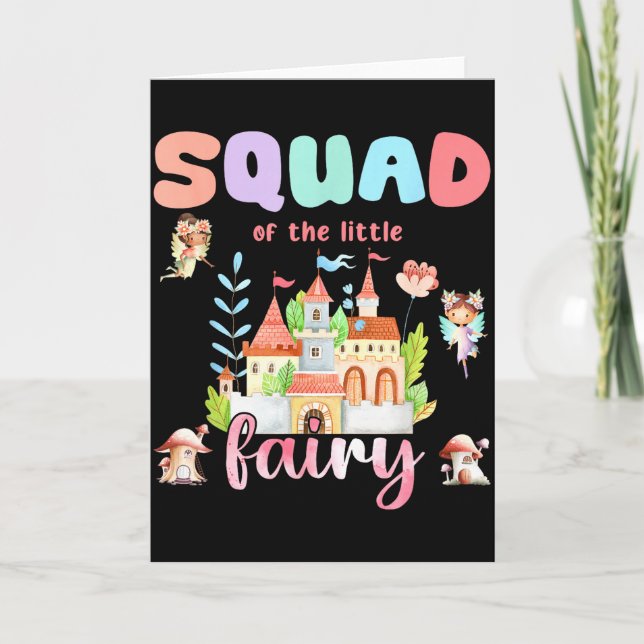 Cartão Squad Of The Little Fairy 1st Birthday Girl Fairyt (Frente)