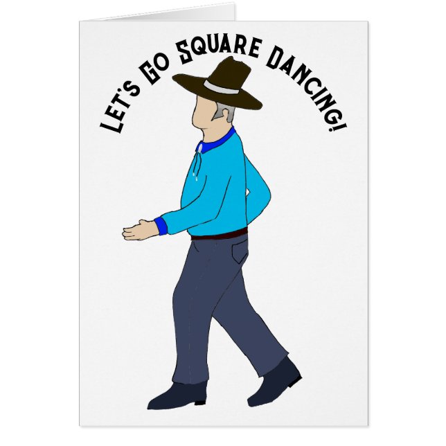 Cartão Square Dance Man  Greeting (Frente)