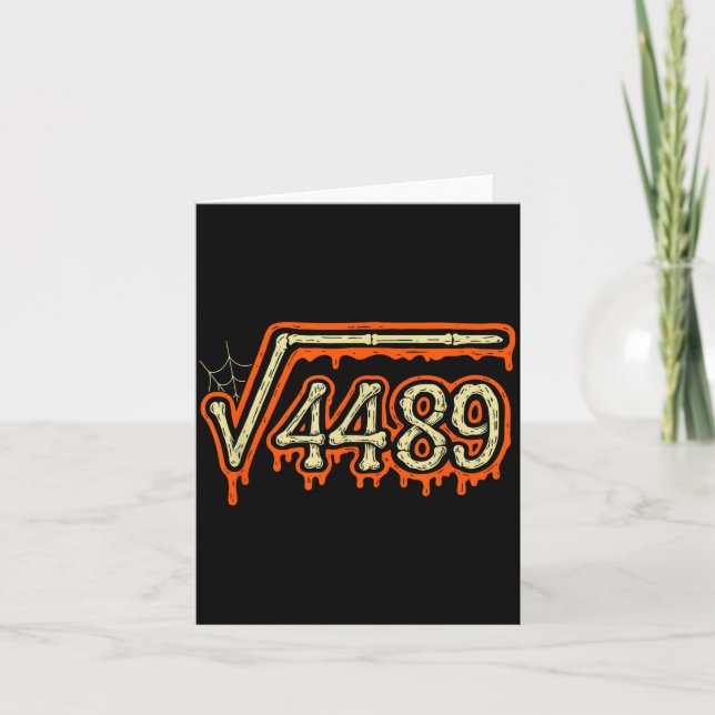 Cartão Square Root 4489 Equals 67 Geek Joke  (Frente)