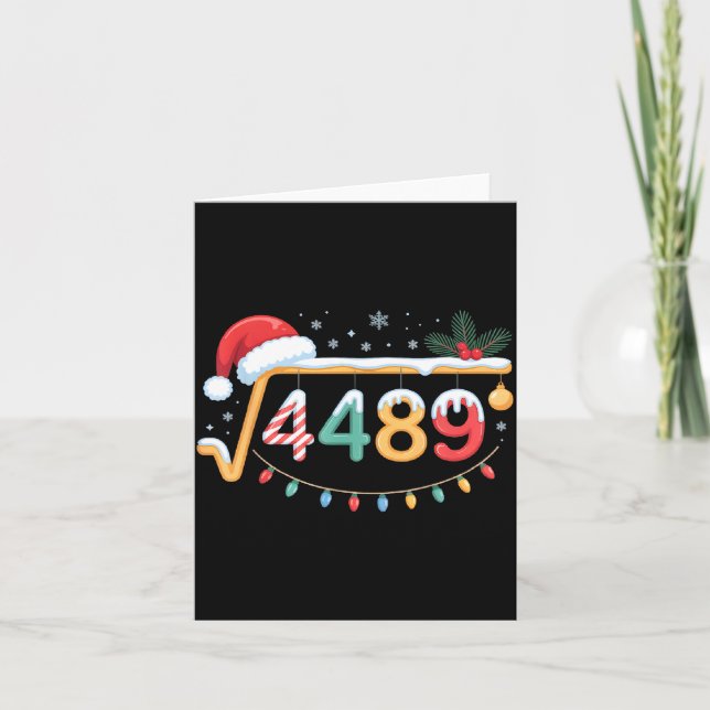 Cartão Square Root 4489 Funny 67 Meme Math Teacher 6 7 Ch (Frente)