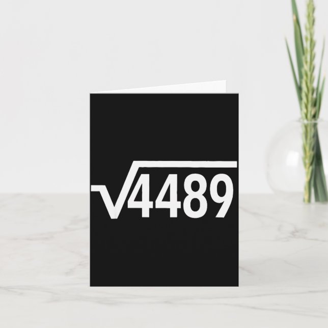 Cartão Square Root 4489 Funny Math Teacher Six Seven 67 M (Frente)