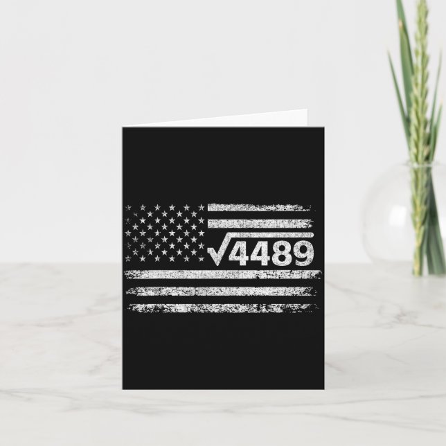 Cartão Square Root 4489 Slang Math Teacher Six Seven 6 7  (Frente)