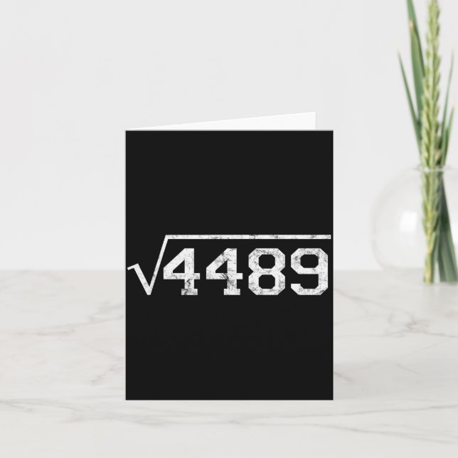 Cartão Square Root Of 4489 Slang Math Teacher Six Seven 6 (Frente)