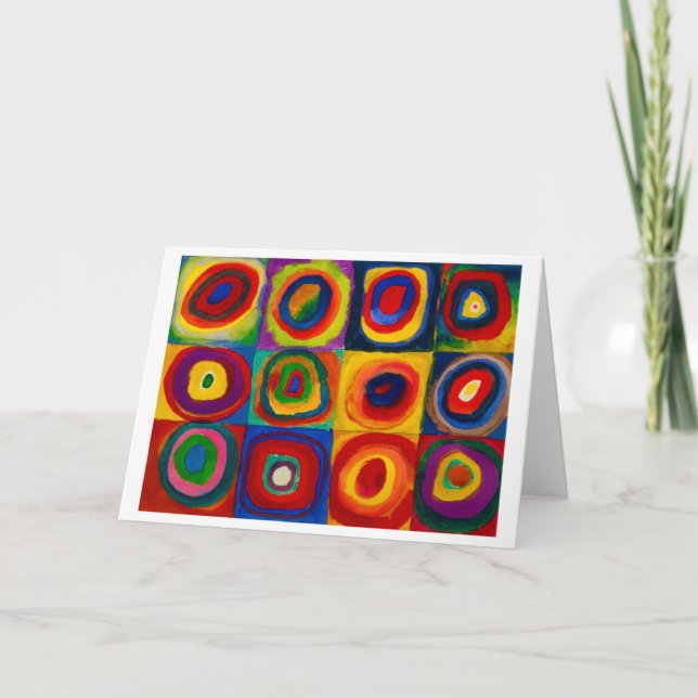 Cartão Squares with Circles, Abstract, Wassily Kandinsky (Frente)