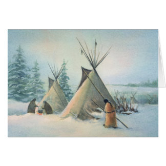 Cartão SQUAW do ACAMPAMENTO do TIPI por SHARON SHARPE