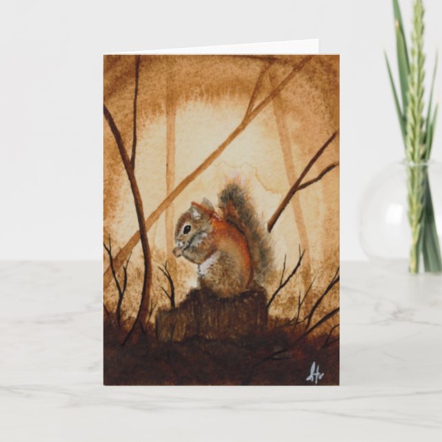Cartão Squirrel Blank Greeting Card (Frente)