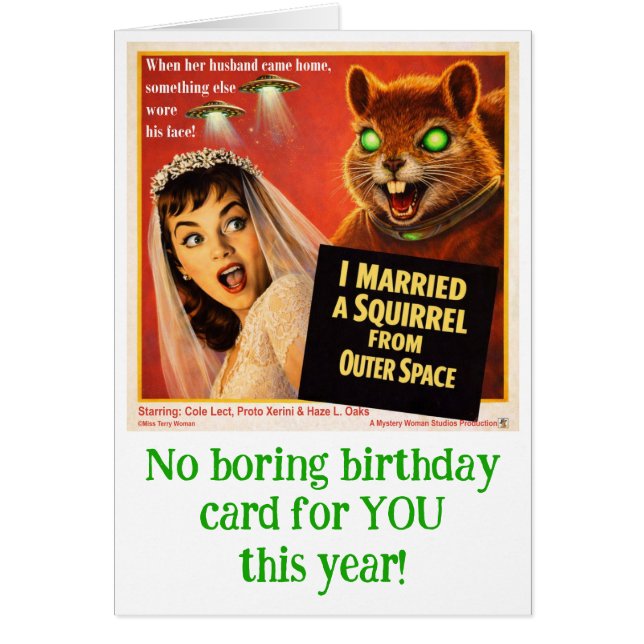 Cartão Squirrel from Outer Space (Frente)