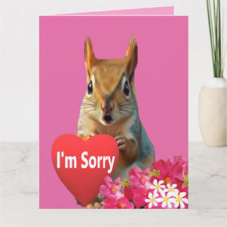 Cartão Squirrelly Sweet Heart Apology Card