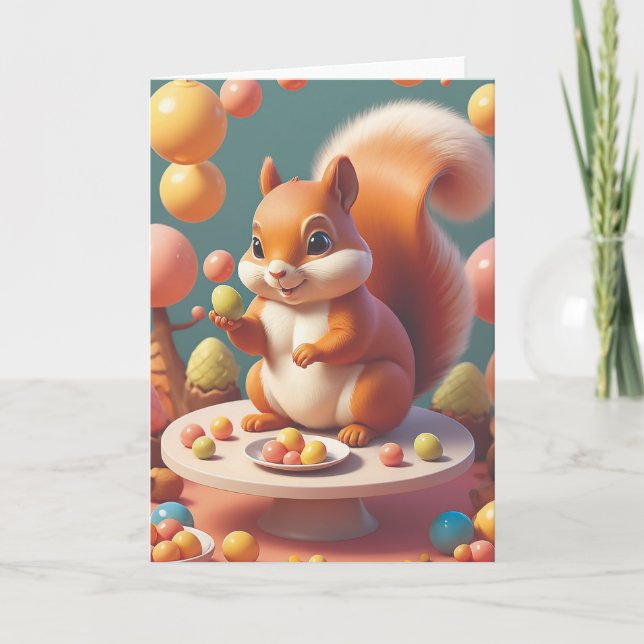 Cartão Squirrel's Sweet Soiree (Frente)