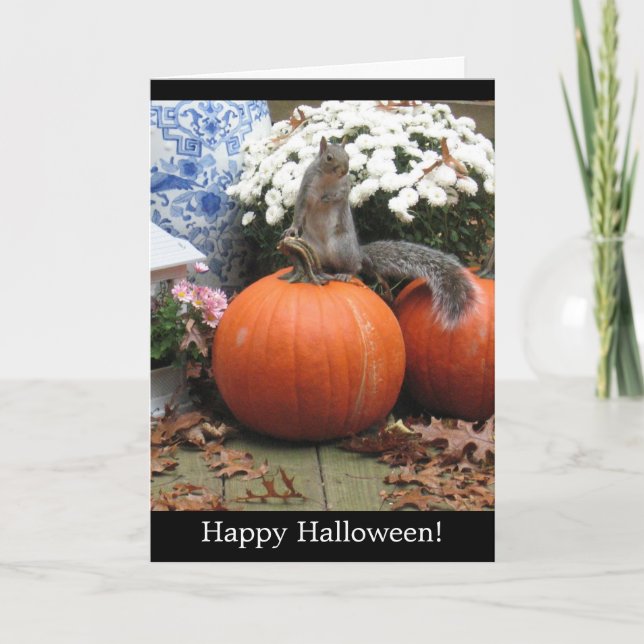 Cartão Squirrely Halloween Card (Frente)