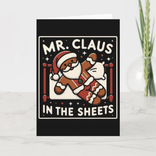 Cartão Sr. Claus Nas Folhas Sra. Claus Nas Ruas Ma