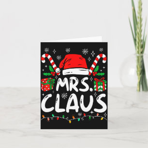 Cartão Sr e Sra Claus Chapéu de Papai Noel Casais Família