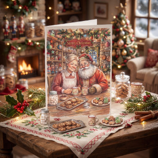 Cartão Sr e Sra Claus | Natal Vintage
