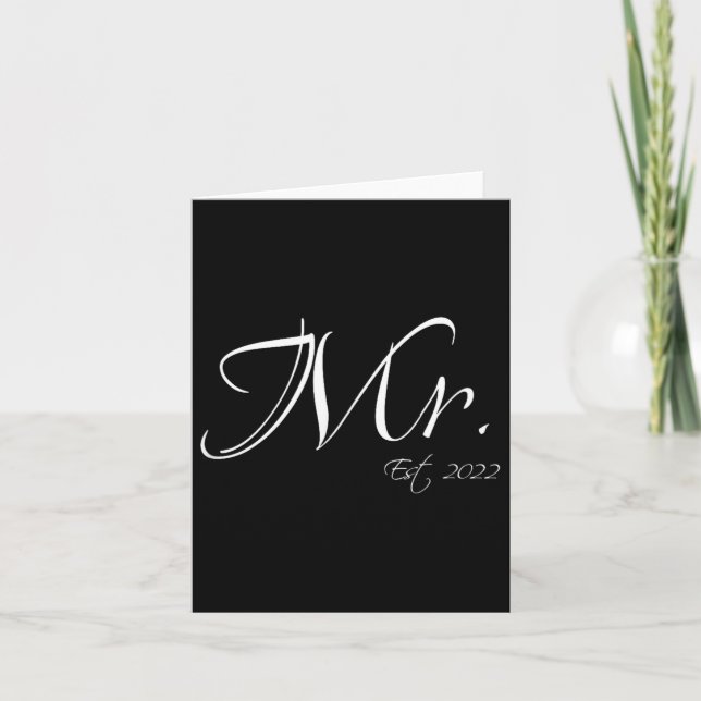 Cartão Sr. Est. 2022 Sr. &amp; Sra. Bride Groom Mães (Frente)