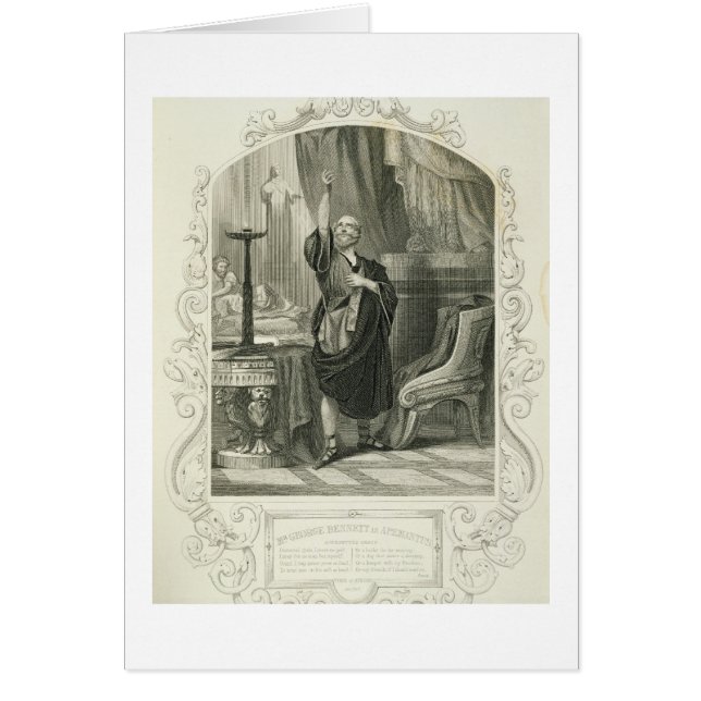 Cartão Sr. George Bennett como Apemantus, ato mim cena 2, (Frente)