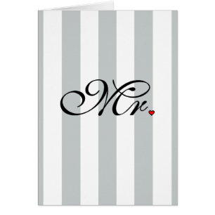 Cartão Sr. Husband Groom Clique para Personalizar as faix