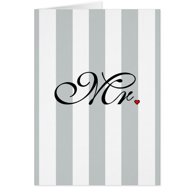 Cartão Sr. Husband Groom Clique para Personalizar as faix (Frente)