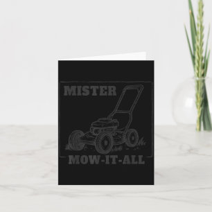 Cartão Sr. Mow It All Lawn Pai Cuidados Com O Jardim Dia
