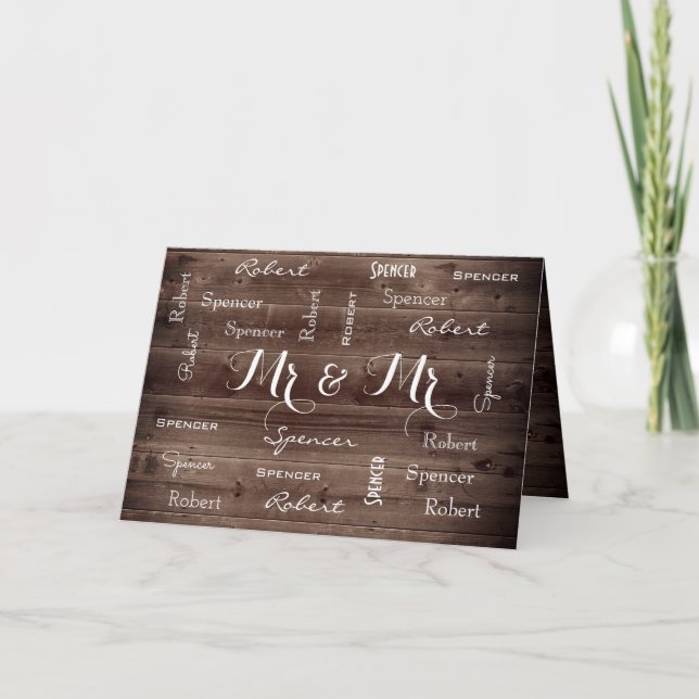 Cartão Sr. Rustic & Romantic Wedding (Frente)