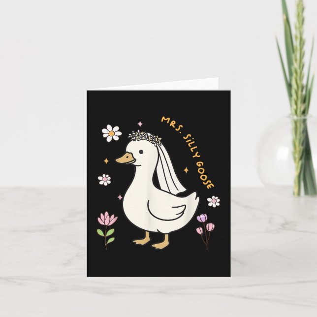 Cartão Sra. Bobo Goose Bride Para Ser Mães De Noite De Ca (Frente)