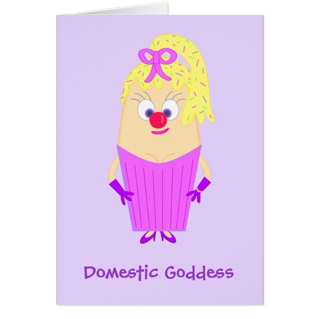 Cartão Sra. Cupcake: Deusa Doméstica (Frente)