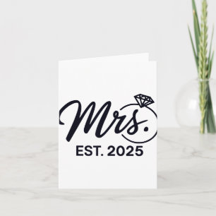 Cartão Sra. Est. recem casados 2025 Casais Casamento Sr. 