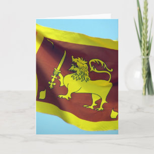 Cartão sri lanka lion flag
