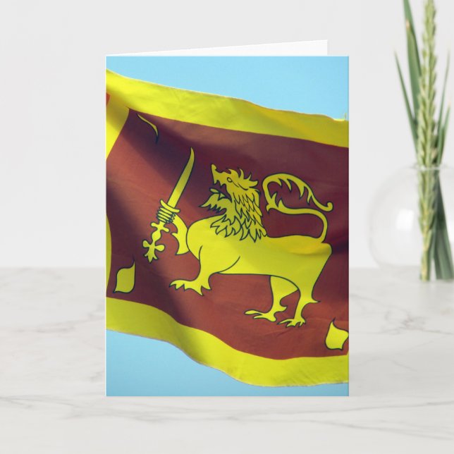Cartão sri lanka lion flag (Frente)