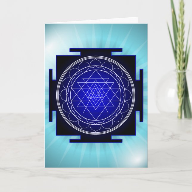Cartão sri yantra greeting card (Frente)