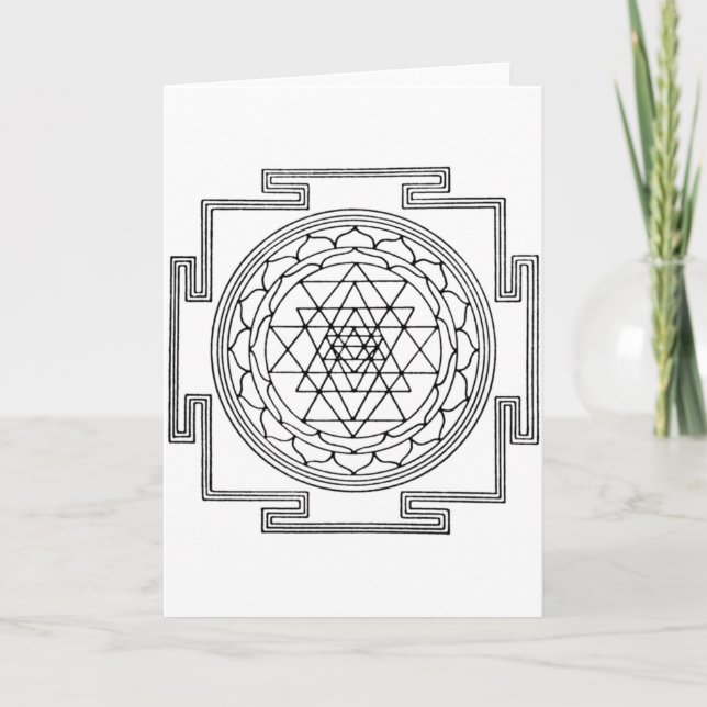 Cartão Sri Yantra Mandala (Frente)
