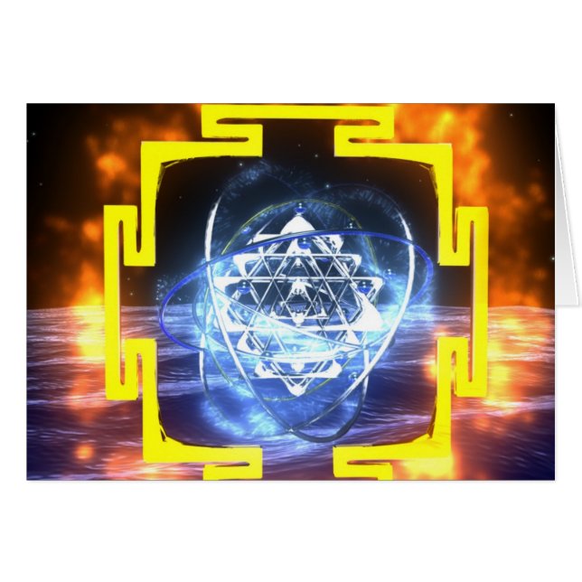 Cartão Sri Yantra Mandala (Frente Horizontal)